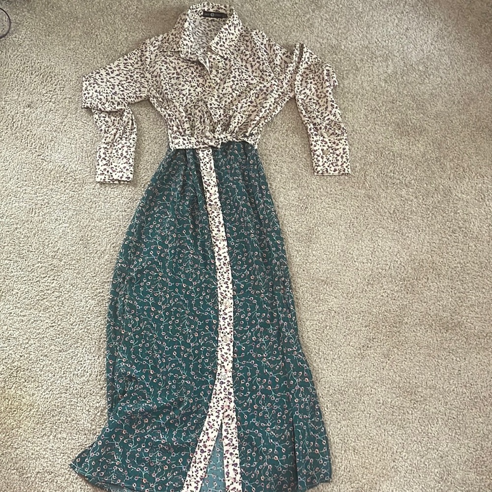 Urban Outfitters cutout back maxi shirt dress NWOT